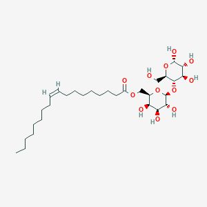 molecular formula C30H54O12 B13404696 [(2R,3R,4S,5R,6S)-3,4,5-trihydroxy-6-[(2R,3S,4R,5R,6S)-4,5,6-trihydroxy-2-(hydroxymethyl)oxan-3-yl]oxyoxan-2-yl]methyl (Z)-octadec-9-enoate 