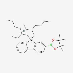 molecular formula C35H53BO2 B13404721 2-(9,9-Bis(2-ethylhexyl)-9H-fluoren-2-yl)-4,4,5,5-tetramethyl-1,3,2-dioxaborolane 