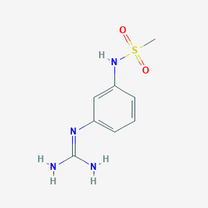 molecular formula C8H12N4O2S B1340478 N-(3-{[amino(imino)methyl]amino}phenyl)methanesulfonamide CAS No. 57004-73-6