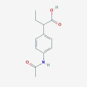 molecular formula C12H15NO3 B13404780 2-(4-Acetamidophenyl)butanoic acid 