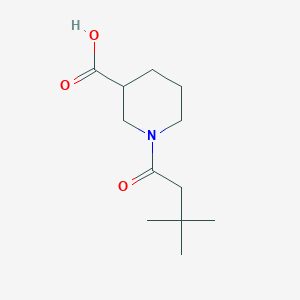 molecular formula C12H21NO3 B13404831 1-(3,3-Dimethylbutanoyl)piperidine-3-carboxylic acid 