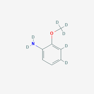 molecular formula C7H9NO B13404833 2-Methoxy-d3-aniline-d4 