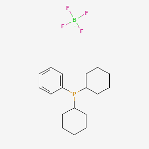molecular formula C18H27BF4P- B13404864 Dicyclohexylphenylphosphine tetrafluoroborate 