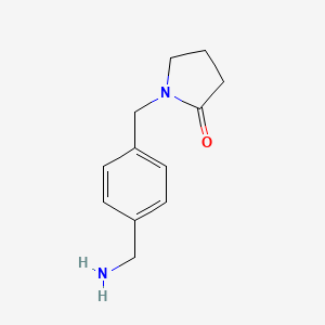 molecular formula C12H16N2O B1340487 1-(4-Aminomethyl-benzyl)-pyrrolidin-2-one CAS No. 953752-30-2