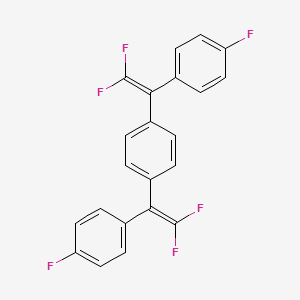 molecular formula C22H12F6 B13404908 1,4-Bis[1-(4-fluorophenyl)-2,2-difluoroeth-1-enyl]benzene 