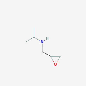 molecular formula C6H13NO B13404922 Oxiranemethanamine, N-(1-methylethyl)-, (2R)- CAS No. 97988-48-2