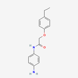 molecular formula C16H18N2O2 B1340500 N-(4-Aminophenyl)-2-(4-ethylphenoxy)acetamide CAS No. 953731-25-4