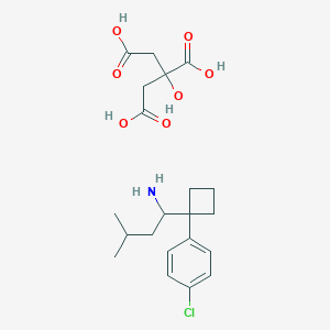 molecular formula C21H30ClNO7 B13405004 Cyclobutanemethanamine, [1-(4-chlorophenyl)]-a-(2-methylpropyl) 