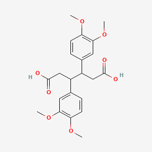 molecular formula C22H26O8 B13405031 beta,gamma-bis(3,4-Dimethoxyphenyl)adipic Acid 
