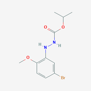 molecular formula C11H15BrN2O3 B13405084 1-Methylethyl 2-(5-bromo-2-methoxyphenyl)hydrazinecarboxylate 