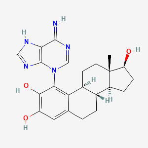 molecular formula C23H27N5O3 B13405092 2-Hydroxy Estradiol 1-N3-Adenine 