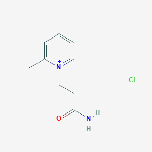 molecular formula C9H13ClN2O B13405130 1-(3-Amino-3-oxopropyl)-2-methylpyridin-1-ium chloride CAS No. 93336-22-2