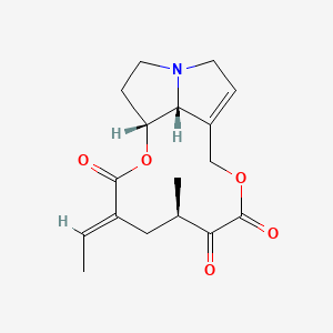 molecular formula C17H21NO5 B13405166 18-Norsenecionan-11,12,16-trione 
