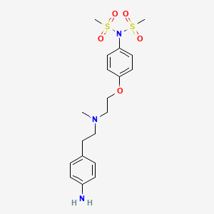 molecular formula C19H27N3O5S2 B13405199 N'-Desmethylsulfonyl-N-methylsulfonylDofetilide 