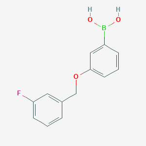 molecular formula C13H12BFO3 B1340522 (3-((3-Fluorobenzyl)oxy)phenyl)boronic acid CAS No. 1072951-62-2