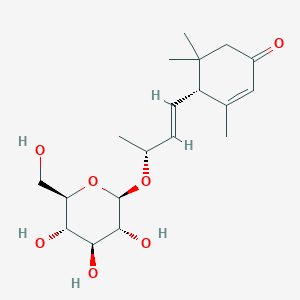 molecular formula C19H30O7 B13405265 (6R,9R)-3-Oxo-alpha-ionol glucoside CAS No. 77699-19-5