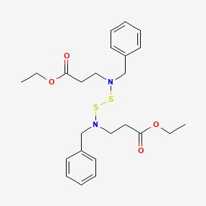 molecular formula C24H32N2O4S2 B13405294 N,N'-Dithiobis[N-(phenylmethyl)-beta-alanine 1,1'-Diethyl Ester 