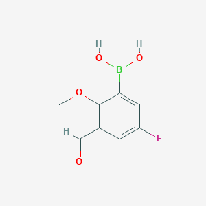 molecular formula C8H8BFO4 B1340532 5-Fluoro-3-formyl-2-methoxyphenylboronic acid CAS No. 1072951-73-5