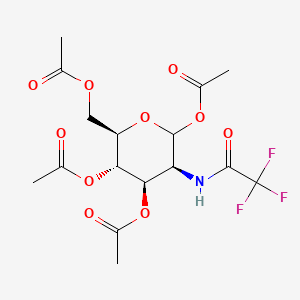 molecular formula C16H20F3NO10 B13405320 2-Trifluoroacetamido-1,3,4,6-tetra-O-acetyl-2-deoxymannopyranose CAS No. 86900-32-5