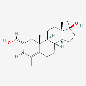 molecular formula C22H32O3 B13405327 4,17|A-Dimethyl-2-hydroxymethylene Testosterone 