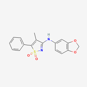 molecular formula C17H14N2O4S B13405330 N-1,3-Benzodioxol-5-yl-4-methyl-5-phenyl-3-isothiazolamine1,1-Dioxide 