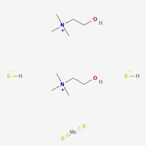 molecular formula C10H30MoN2O2S4 B13405332 Bis(sulfanylidene)molybdenum;2-hydroxyethyl(trimethyl)azanium;sulfanide 
