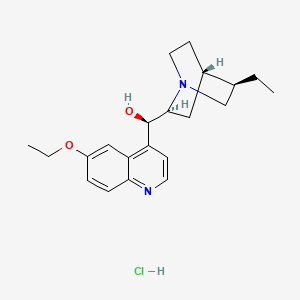 molecular formula C21H28N2O2.ClH<br>C21H29ClN2O2 B1340536 Ethylhydrocupreine hydrochloride CAS No. 3413-58-9