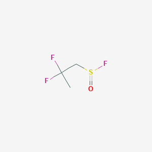 molecular formula C3H5F3OS B13405403 2,2-Difluoropropane-1-sulfinyl fluoride CAS No. 97006-65-0