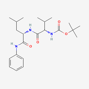 molecular formula C22H35N3O4 B13405424 N-Boc-L-valinyl-L-leucinyl Anilide 