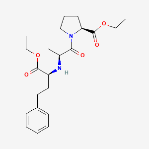 molecular formula C22H32N2O5 B13405443 N-[(1S)-1-(Ethoxycarbonyl)-3-phenylpropyl]-L-alanyl-L-proline ethyl ester (9CI) CAS No. 87420-38-0