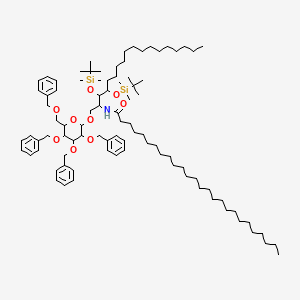molecular formula C90H151NO9Si2 B13405465 N-[3,4-bis[[tert-butyl(dimethyl)silyl]oxy]-1-[3,4,5-tris(phenylmethoxy)-6-(phenylmethoxymethyl)oxan-2-yl]oxyoctadecan-2-yl]hexacosanamide 