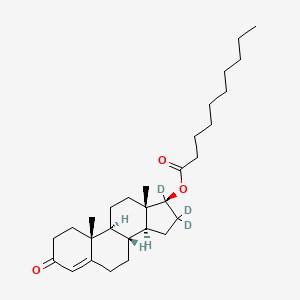 molecular formula C29H46O3 B13405473 Testosterone-16,16,17-d3 17-Decanoate 