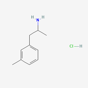 molecular formula C10H16ClN B13405501 Benzeneethanamine, alpha,3-dimethyl-, hydrochloride CAS No. 77083-25-1