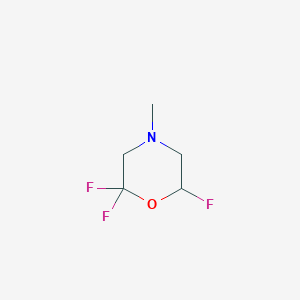 molecular formula C5H8F3NO B13405519 2,2,6-Trifluoro-4-methylmorpholine CAS No. 80958-33-4