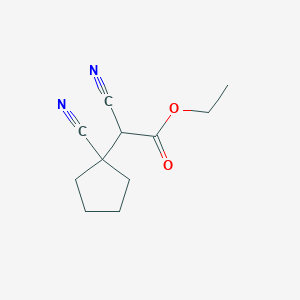molecular formula C11H14N2O2 B1340553 Ethyl cyano(1-cyanocyclopentyl)acetate CAS No. 62953-74-6