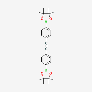4,4,5,5-Tetramethyl-2-(4-{2-[4-(tetramethyl-1,3,2-dioxaborolan-2-yl)phenyl]ethynyl}phenyl)-1,3,2-dioxaborolane