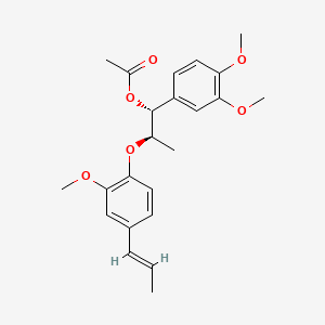 molecular formula C23H28O6 B13405669 Acetylvirolin 