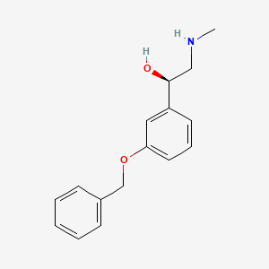 molecular formula C16H19NO2 B13405704 (alphaR)-alpha-[(Methylamino)methyl]-3-(phenylmethoxy)-benzenemethanol 