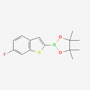 molecular formula C14H16BFO2S B13405716 2-(6-Fluorobenzo[b]thiophen-2-yl)-4,4,5,5-tetramethyl-1,3,2-dioxaborolane 