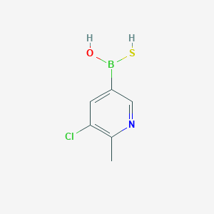 molecular formula C6H7BClNOS B13405731 (5-Chloro-6-methylpyridin-3-yl)-sulfanylborinic acid 