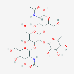molecular formula C28H48N2O20 B13405732 Blood Group A tetrasaccharide type II 
