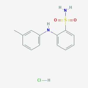 molecular formula C13H15ClN2O2S B13405747 2-(3-Methylanilino)benzenesulfonamide;hydrochloride 