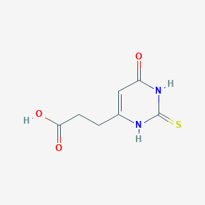 molecular formula C7H8N2O3S B13405769 2-Thiouracil-6-propanoic acid CAS No. 43100-85-2