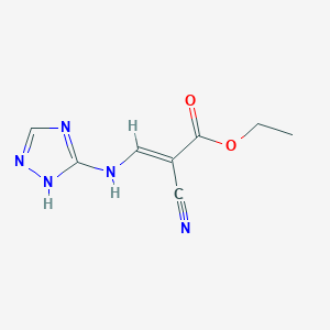 molecular formula C8H9N5O2 B13405770 ethyl 2-nitrilo-3-(3H-2,3,5-triazolylamino)prop-2-enoate 