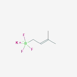 molecular formula C5H9BF3K B13405797 Potassium trifluoro(3-methylbut-2-en-1-yl)borate 