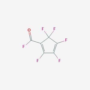 molecular formula C6F6O B13405798 2,3,4,5,5-Pentafluorocyclopenta-1,3-diene-1-carbonyl fluoride CAS No. 74415-71-7