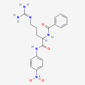 molecular formula C19H22N6O4 B13405804 Benzoylarginine nitroanilide CAS No. 911-76-2