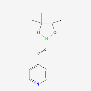 molecular formula C13H18BNO2 B13405893 (e)-4-(2-(4,4,5,5-Tetramethyl-1,3,2-dioxaborolan-2-yl)vinyl)pyridine 