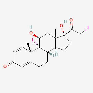 molecular formula C21H26FIO4 B13405923 9-Fluoro-11beta,17-dihydroxy-21-iodo-pregna-1,4-diene-3,20-dione 