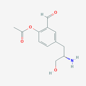 molecular formula C12H15NO4 B13405930 3-Formyl Tyrosol |A-Acetate 